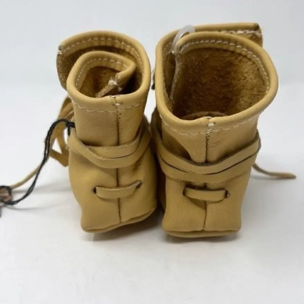 Laurentian chief moccasins C4 baby leather booties BoxH